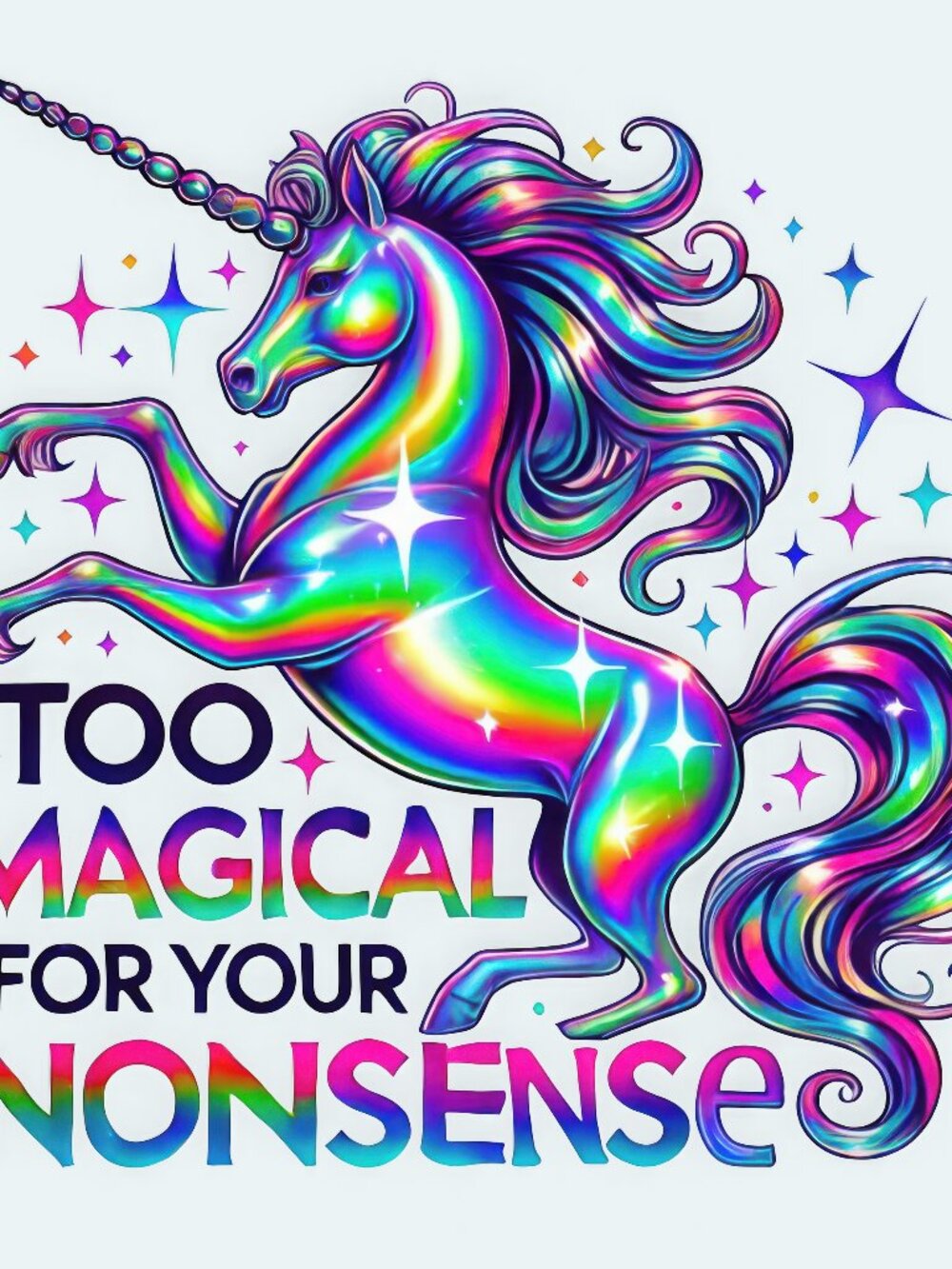 Too Magical for Your Nonsense Unicorn 20 oz Glitter Tumbler Handmade Nwt